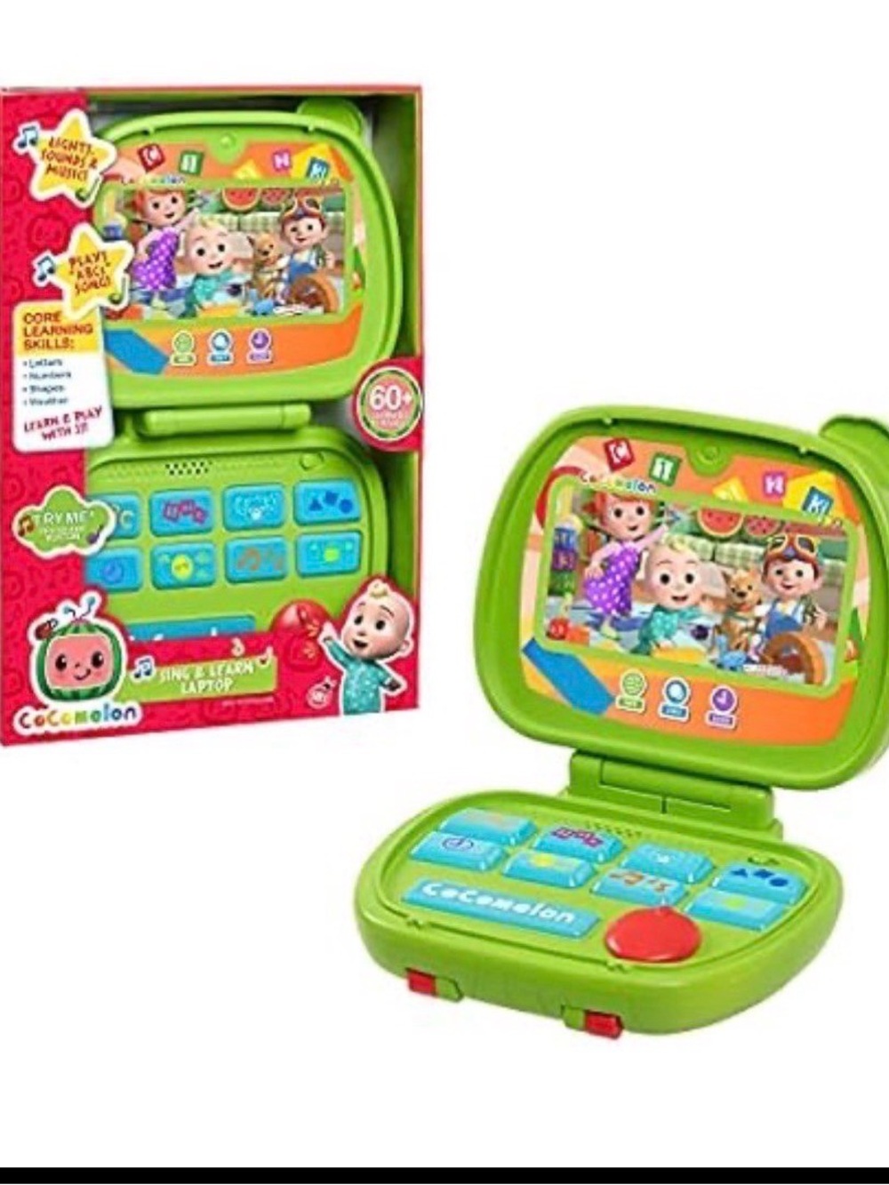 Cocomelon Green Learning Laptop for Kids - Interactive Educational Toy